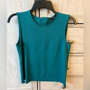 Sleeveless J Crew Teal Shell Top EUC